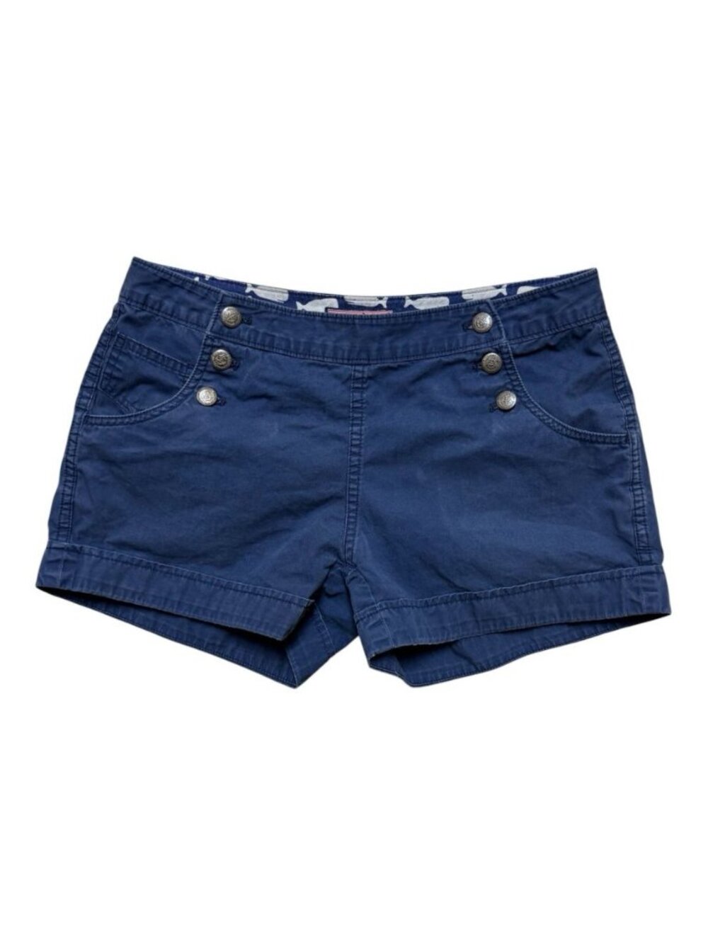 Vineyard Vines Women’s Navy Sailor Shorts Size 4 Cotton Stretch Nautical